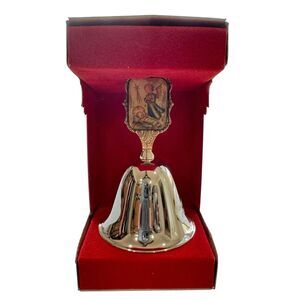 Hummel 1983 Limited Edition Christmas Silver Bell Angel Praying Over Baby Jesus